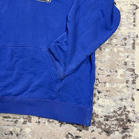 2000s Y2K Nike Football Center Swoosh Blue Hoodie Pullover Size XL Silver Tag - Picture 9 of 11